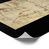 Poster Conception d'une machine volante par Leonardo Da V (Coin)