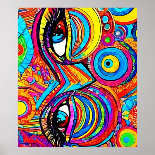 Poster Conception d'une vue oeil psychédélique (Devant)