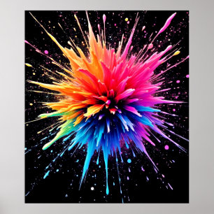 Poster Conception dynamique des explosions de couleurs