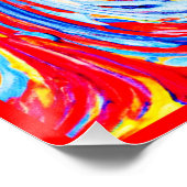 Poster Conception dynamique des Motifs Abstraits bleus (Coin)