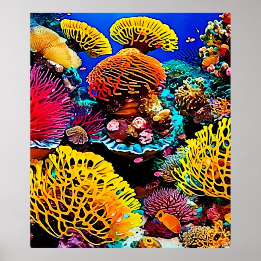 Poster Conception dynamique du jardin de corail tropical (Devant)