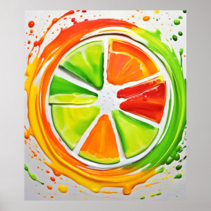 Poster Conception Éclaboussure de Citron