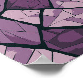 Poster Conception élégante en verre de couleur violet géo (Coin)