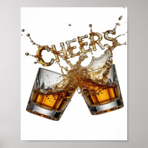 Poster Conception élégante Gold CHEERS