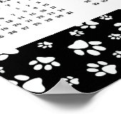 Poster Conception Empreintes de Patte Calendrier 2026 Aff (Coin)