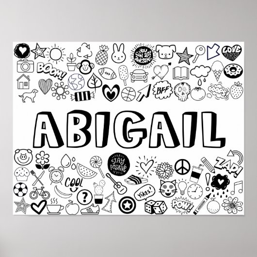 Poster Conception en ligne "ABIGAIL" Color-it-Yourself (Devant)