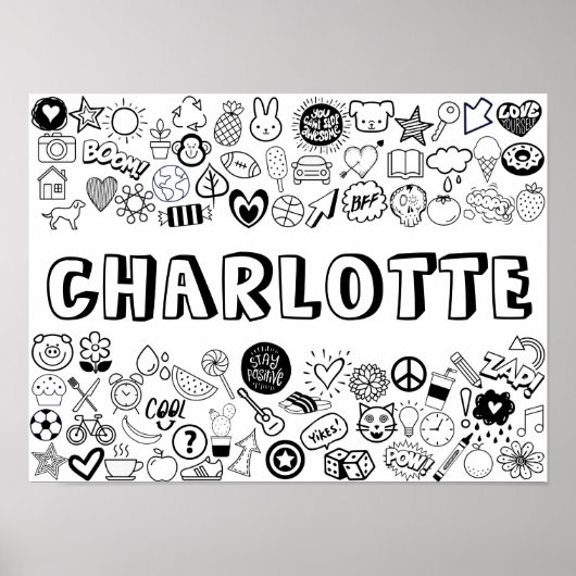 Poster Conception en ligne couleur 'CHARLOTTE' (Devant)