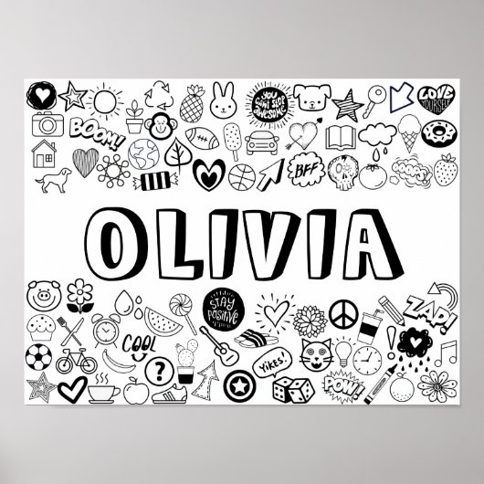 Poster Conception en ligne "OLIVIA" couleur-it-Yourself (Devant)