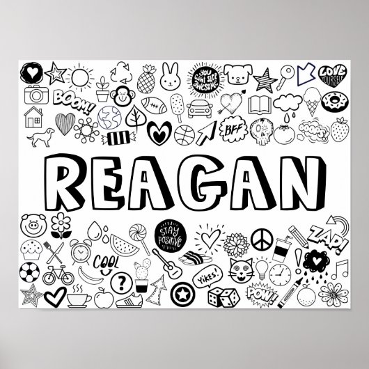 Poster Conception en ligne "REAGAN" Color-it-Yourself (Devant)