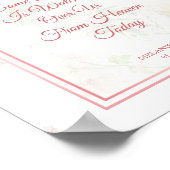 Poster Conception en mémoire pour table de mariage commém (Coin)