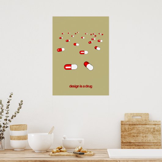 Poster conception est un médicament (Cuisine)