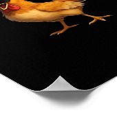 Poster Conception esthétique classique de poulet F-Caw-F (Coin)