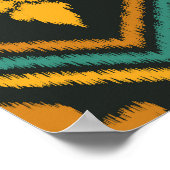 Poster Conception Ethnique De Tissu Ikat Brodé (Coin)