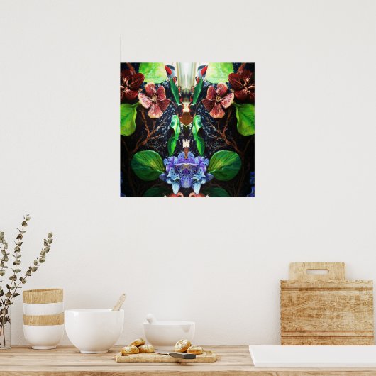 Poster Conception Exotique Tropical Blue Orchid (Cuisine)
