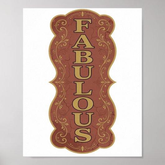 Poster Conception FABULEUSE en or gras (Devant)