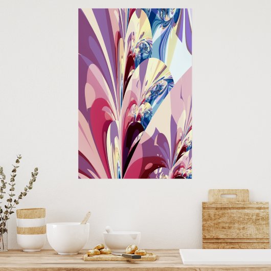 Poster Conception florale Abstraite (Cuisine)
