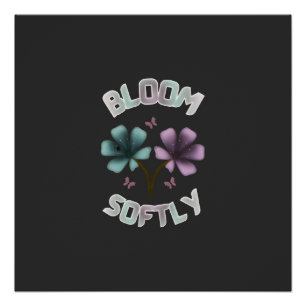 Poster Conception florale de printemps Bloom Softly Paste