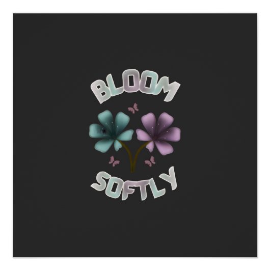 Poster Conception florale de printemps Bloom Softly Paste (Devant)