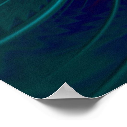 Poster Conception fractale générée par ordinateur Abstrai (Coin)