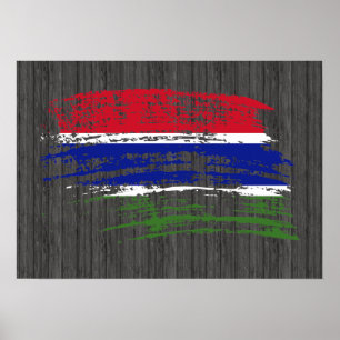 Poster Conception gambienne fraîche de drapeau