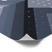 Poster Conception géométrique Abstraite dans les tons gri (Coin)