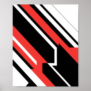 Poster Conception Géométrique avec des Couleurs à Contras