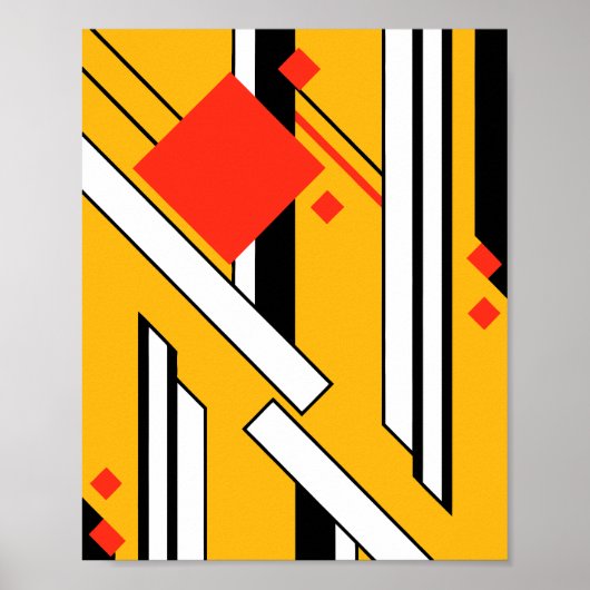 Poster Conception Géométrique avec Lignes Audacieuses & D (Devant)