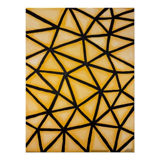 Poster Conception géométrique bébé jaune (Devant)