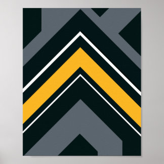 Poster Conception géométrique Chevron Arrow