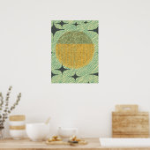 Poster Conception géométrique de Starburst du milieu du s (Cuisine)