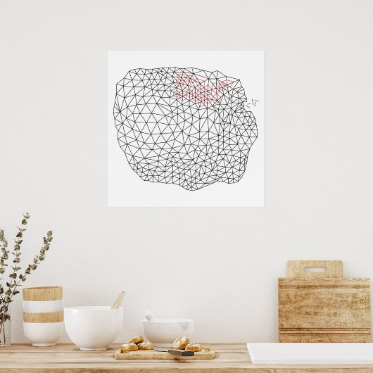 Poster Conception géométrique de triangulation (Cuisine)