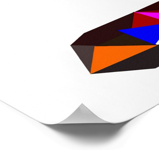 Poster Conception géométrique des chats WPAP | Imprimable (Coin)