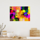 Poster Conception géométrique et multicolore (Cuisine)