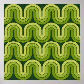 Poster Conception géométrique géométrique des vagues (Devant)