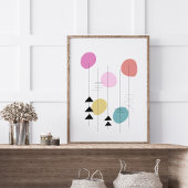 Poster Conception géométrique moderne du milieu du siècle