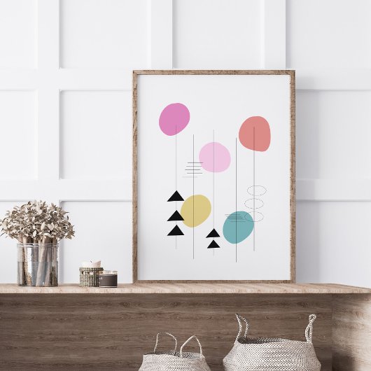 Poster Conception géométrique moderne du milieu du siècle