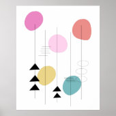 Poster Conception géométrique moderne du milieu du siècle (Devant)
