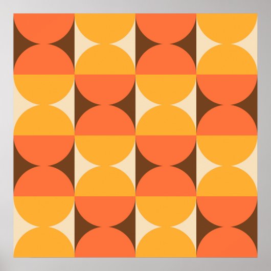 Poster Conception géométrique moderne du milieu du siècle (Devant)