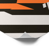 Poster Conception géométrique orange et noire en gras (Coin)