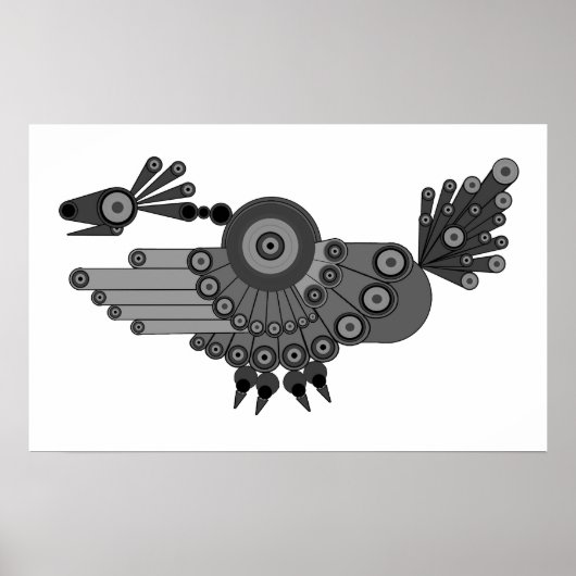 Poster Conception géométrique Peacock (Devant)