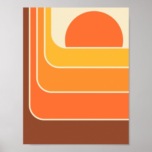 Poster Conception géométrique rétro (Devant)