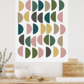 Poster Conception géométrique terrestre avec esthétique m (Cuisine)