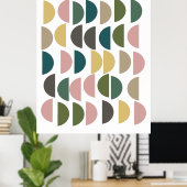 Poster Conception géométrique terrestre avec esthétique m (Bureau à domicile)