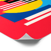 Poster Conception Géométrique Vibrante en Formes Minimali (Coin)