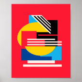 Poster Conception Géométrique Vibrante en Formes Minimali (Devant)