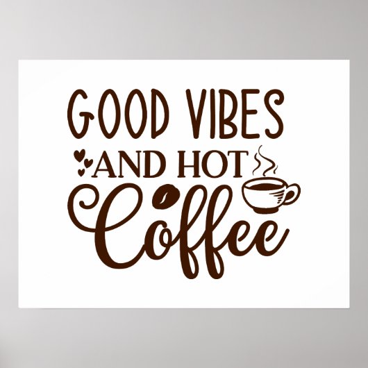 Poster Conception Good Vibes et café chaud (Devant)