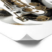 Poster Conception graphique ART ABSTRAIT Or Edgy (Coin)