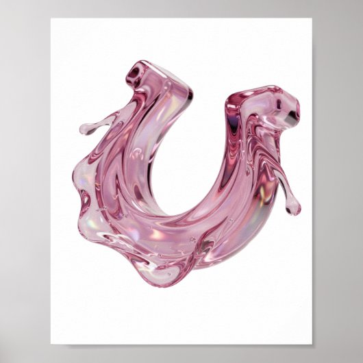 Poster Conception graphique ART ABSTRAIT Rose GRAS (Devant)
