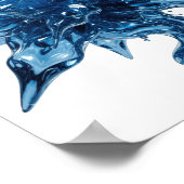 Poster Conception graphique Balle d'EAU Bleu vif (Coin)