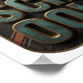 Poster Conception graphique Chic Gold OLD SCHOOL (Coin)